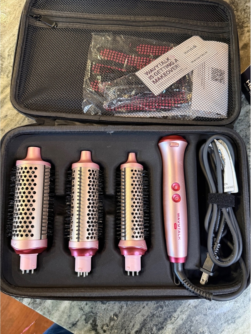 Wavytalk Thermal Brush Set Heatwave Pro 3 Size Ionic Heated Round Brush